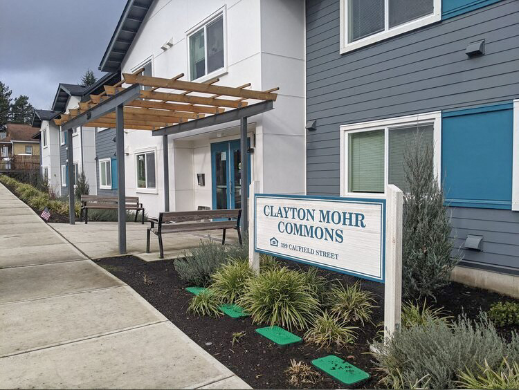 a building with a sign commons